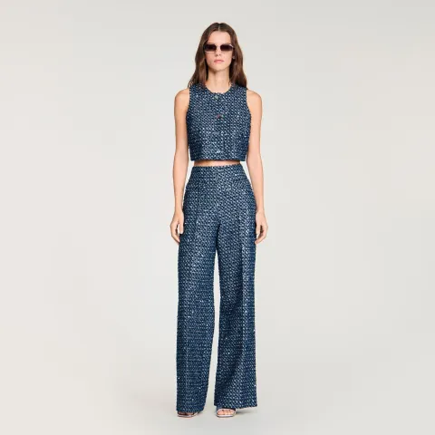 Sequin crop top