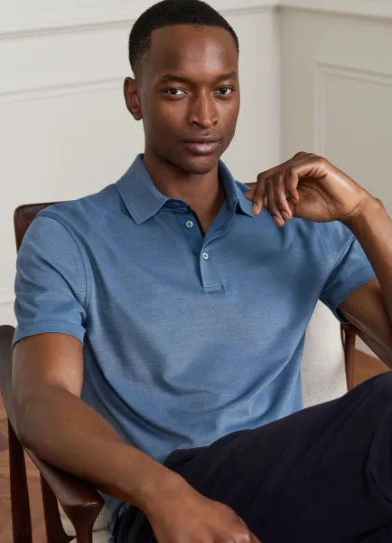 Hackett Classic Fit Short Sleeve Silk Blend Polo