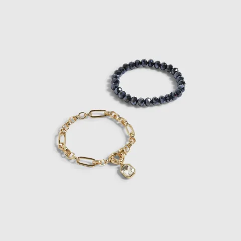 River Island Multi Bead Bracelet Set