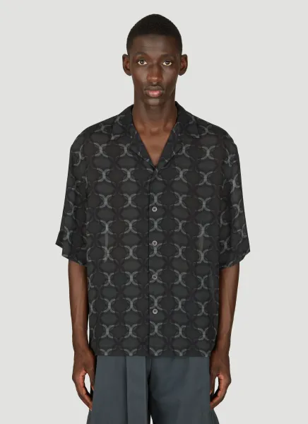 Geometric Print Short-Sleeve Shirt