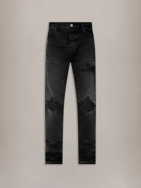 LEATHER STRAIGHT MX1 JEAN - Vintage Black