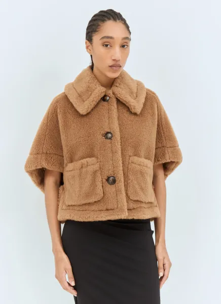 Teddy Fabric Boxy Cape