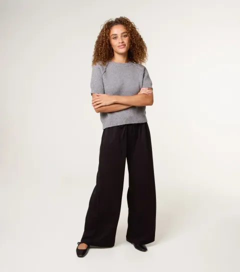 Women's Black Wide Leg Trousers