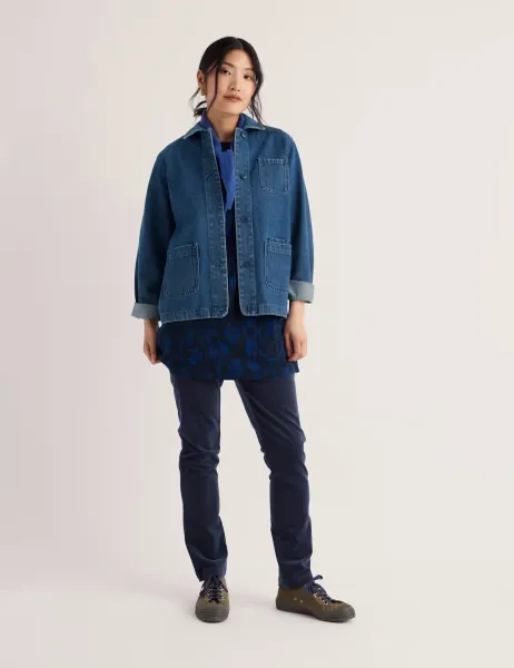 Seasalt Cornwall Cotton Rich Cord Slim Fit Trousers Navy