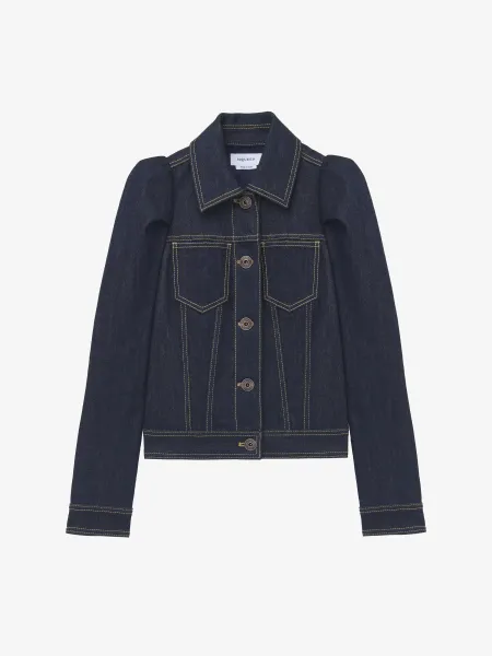 Pinched Shoulder Denim Jacket
