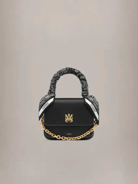 AMIRI WOMEN - WOMEN'S MICRO MA BAG WITH CHAIN HANDLE - Black