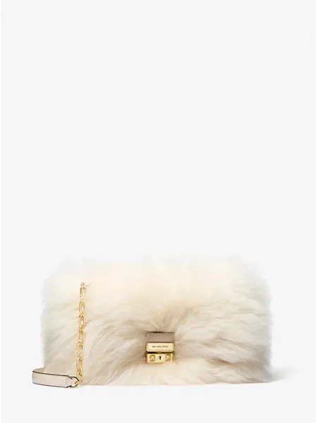 Tribeca Large Faux Shearling Shoulder Bag