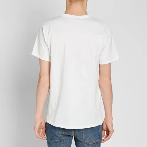 Maison Kitsuné Striped Text Tee