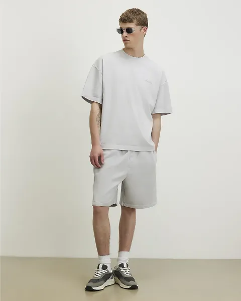 River Island Oversized Cotton T-Shirt & Shorts Set