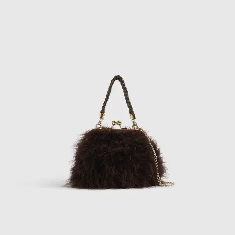 River Island Diamante Feather Clutch Bag