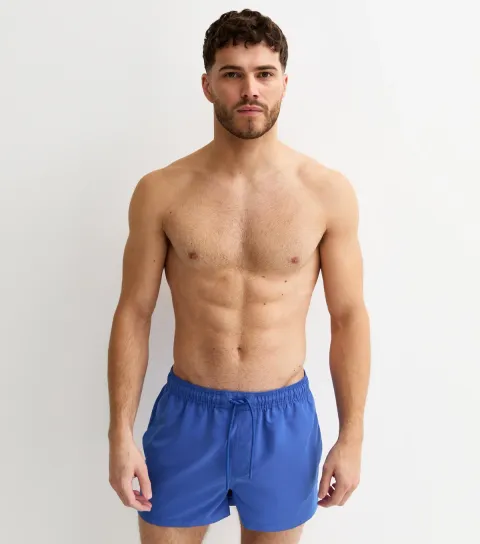 Men's Blue Short Length Swim Shorts