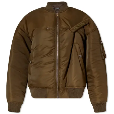 Pinched Logo Bomber Jacket