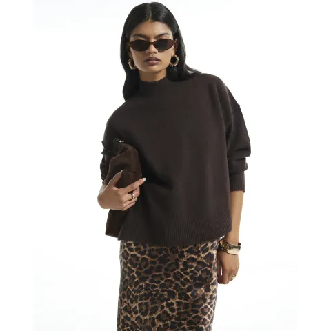 River Island Leopard Print Hybrid Jumper Dress