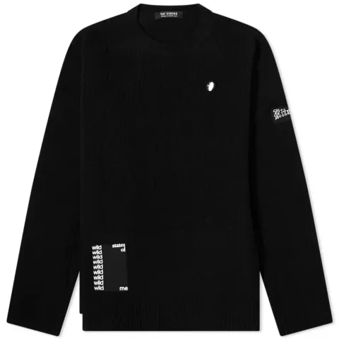 Braided Patch Crew Knit