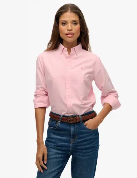 Superdry & Co Pure Cotton Slim Oxford Shirt Pink
