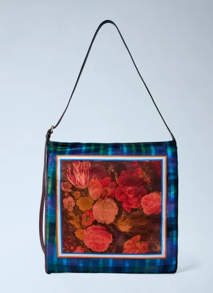 Dries Van Noten Floral Panel Shoulder Bag