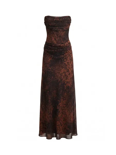 Forever New Gwynne Draped Strapless Maxi Dress - Flecked Spot