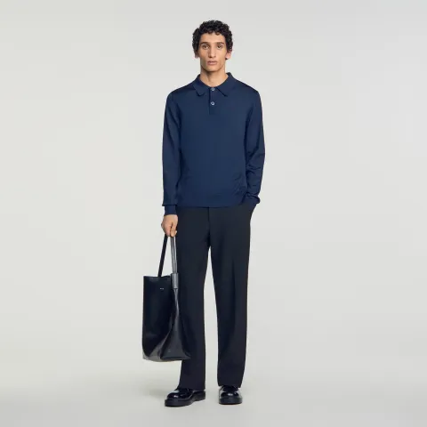 Long-sleeved polo shirt