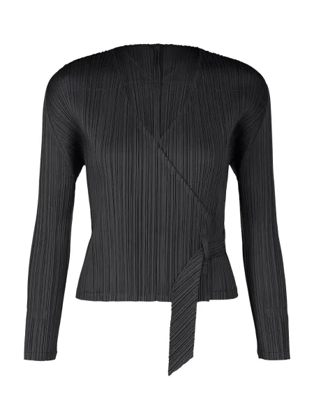 Pleats Please Facade Cardigan Black