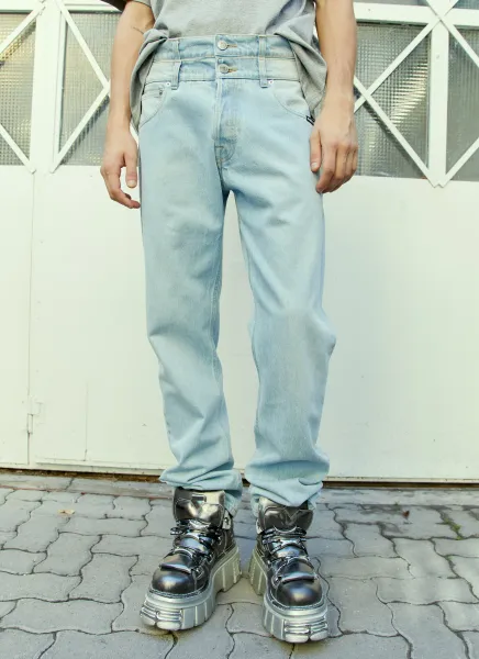 Double Waist Denim Jeans