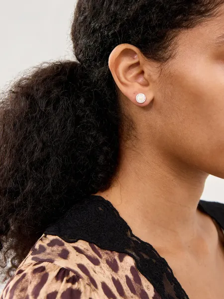 Soru Jewellery Silver Crystal Stud Earrings