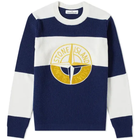 Graphic Embroidered Logo Knit