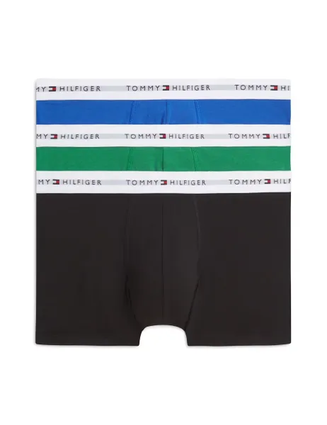 Tommy Hilfiger 3 Pack Signature Essentials Cotton Rich Boxer Briefs Black Mix