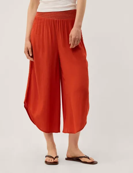 Monsoon Wide Leg Trousers Orange Mix