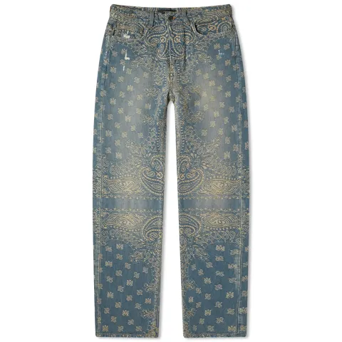 Bandana Jacquard Straight Jean