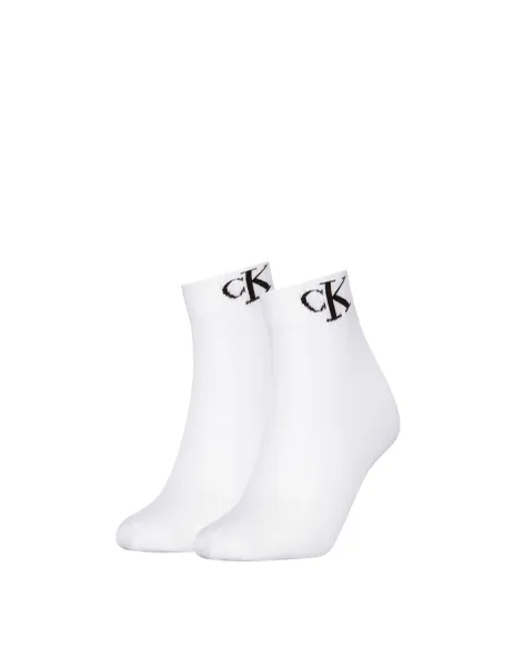 Calvin Klein 2 Pack Cotton Rich Monogram Trainer Socks
