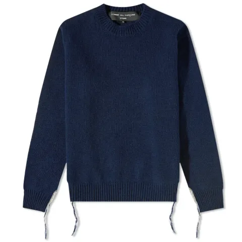 Lambswool Distressed Crew Knit