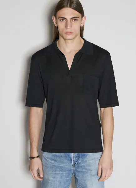 Wool Knit Polo Shirt