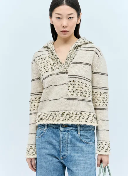 Panelled Textured Sweater