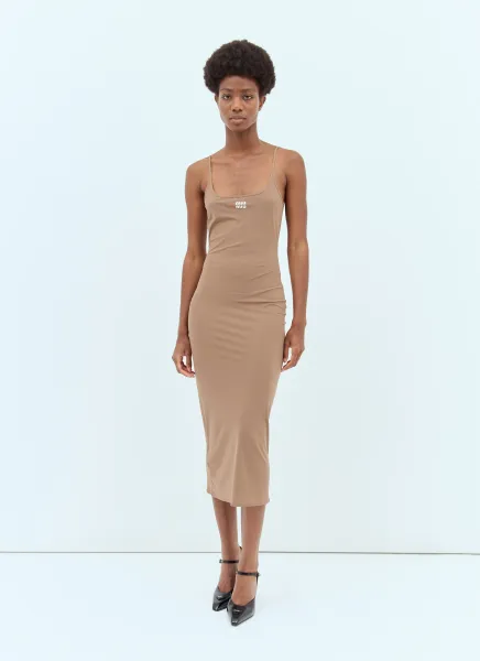 Logo Applique Stretch-Jersey Dress