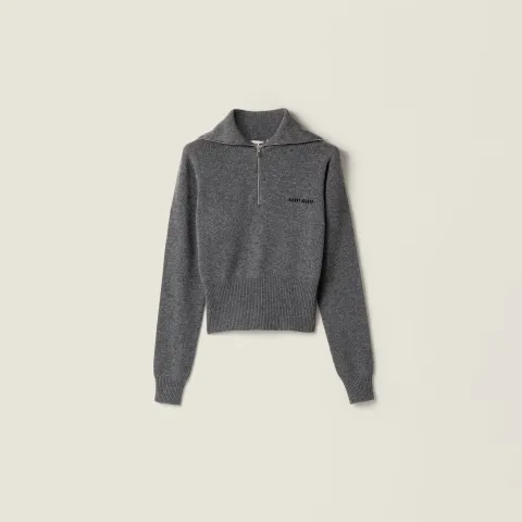 Cashmere half-zipper sweater