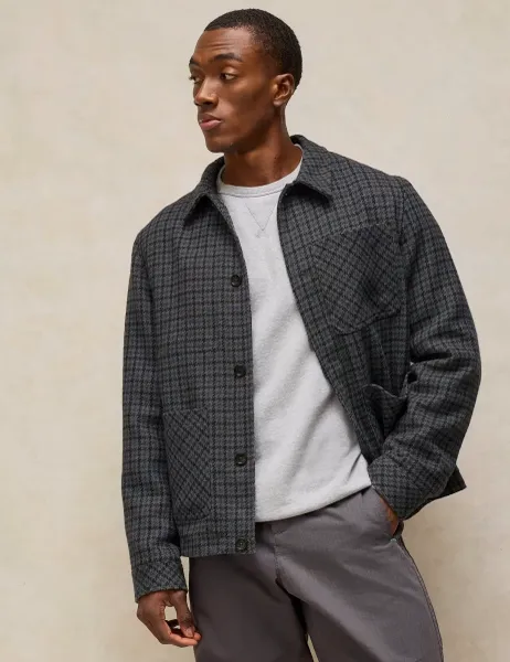 White Stuff Houndstooth Jacket with Wool Grey Mix