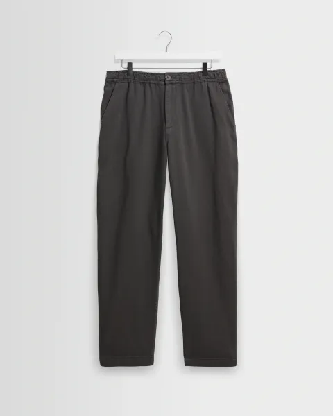 Wax London Kurt - Charcoal Organic Cotton Twill Trouser