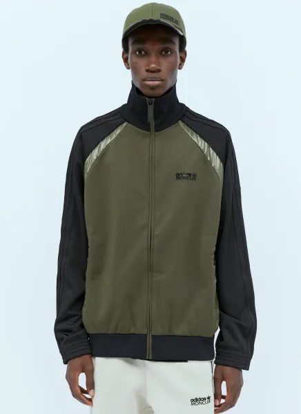 Logo Applique Zip Up Cardigan