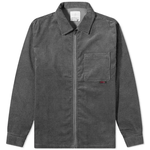 Corduroy Grid Zip Shirt