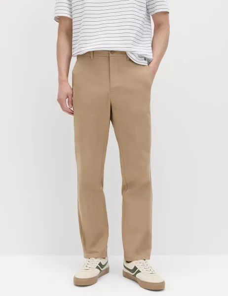 Marks & Spencer Regular Fit Half Elasticated Waist Chinos Fawn
