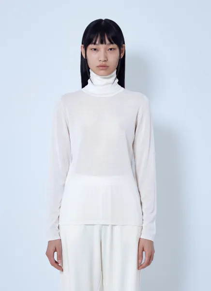 Max Mara Sheer Turtleneck Top