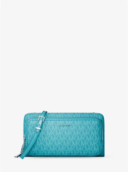 Michael Kors Jet Set Large Signature Logo Continental Crossbody Bag