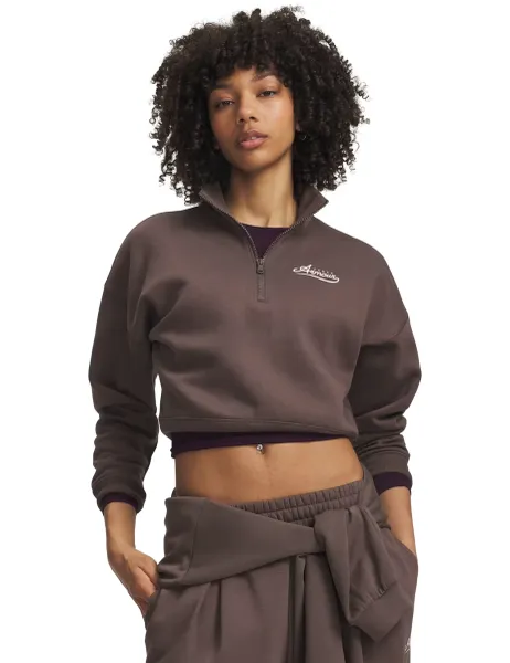 Rival Fleece Varsity Half Zip Taupe