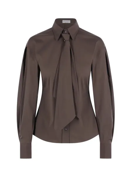 BRUNELLO CUCINELLI Monilli Shirt Brown