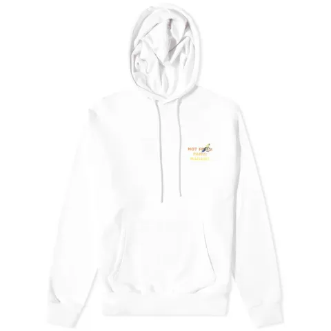 Drôle de Monsieur Parrot Back Slogan Popover Hoodie