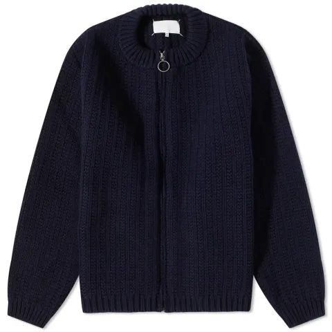 Waffle Zip Cardigan