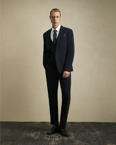 River Island Slim Fit Tailored Suit Trousers