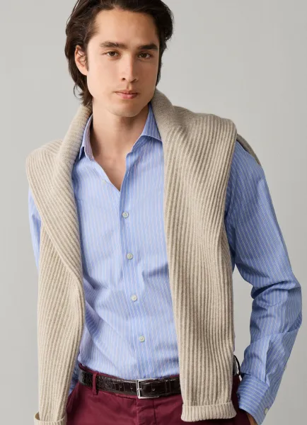 Classic Fit Two-Tone Stripe Shirt