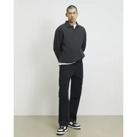 River Island Loose Fit Cotton Cargo Trousers