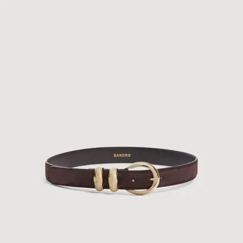 Suede leather belt